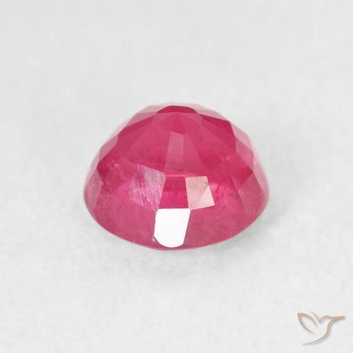 Rubi Rosa quente Natural 1.54ct, Redondo, VS-SI