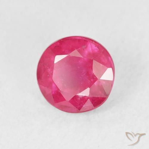 Rubi rosa médio Natural 1.60ct, Redondo, VS