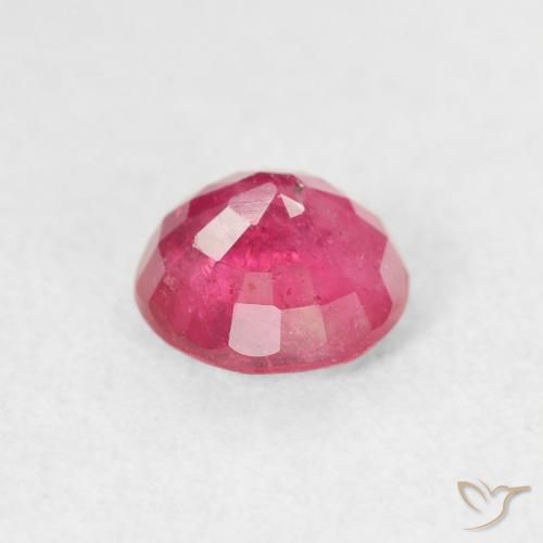 Rubi Rosa quente Natural 1.18ct, Redondo, VS-SI