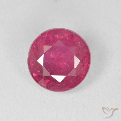 2.18ct Natural vermelho médio Rubi, Redondo, VS-SI