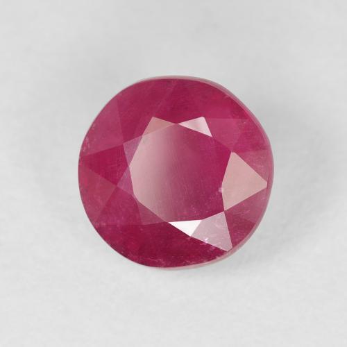 Rubi vermelho médio Natural 3.37ct, Redondo, VS-SI