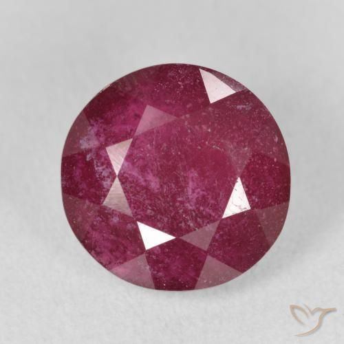 6.04ct Natural Vermelho escuro Rubi, Redondo, VS-SI
