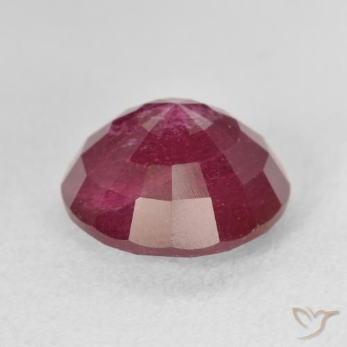 Rubi Vermelho escuro Natural 6.04ct, Redondo, VS-SI