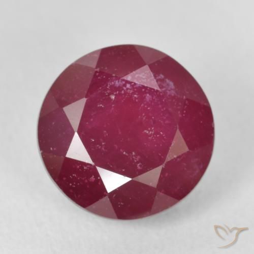 5.93ct Natural Rosa Avermelhado Profundo Rubi, Redondo, VS-SI