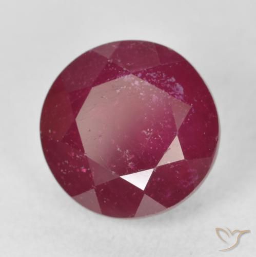 Rubi Rosa Avermelhado Profundo Natural 5.93ct, Redondo, VS-SI