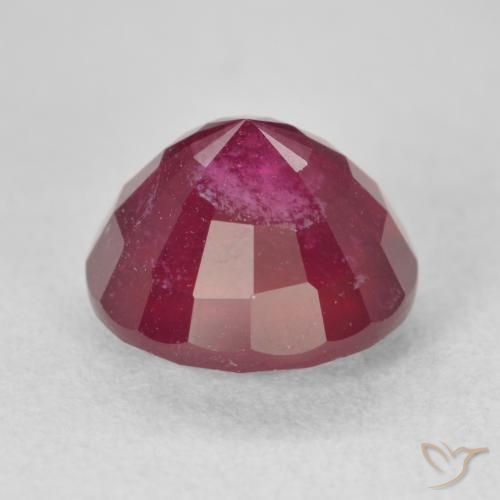 Rubi Rosa Avermelhado Profundo Natural 5.93ct, Redondo, VS-SI