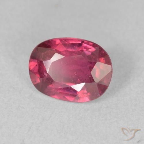 Rubi Vermelho rosado Natural 1.65ct, oval, VS-SI