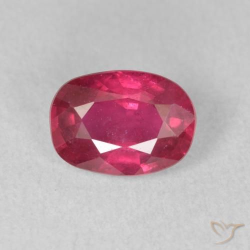 1.58ct Natural Rosa Avermelhado Profundo Rubi, oval, VS-SI