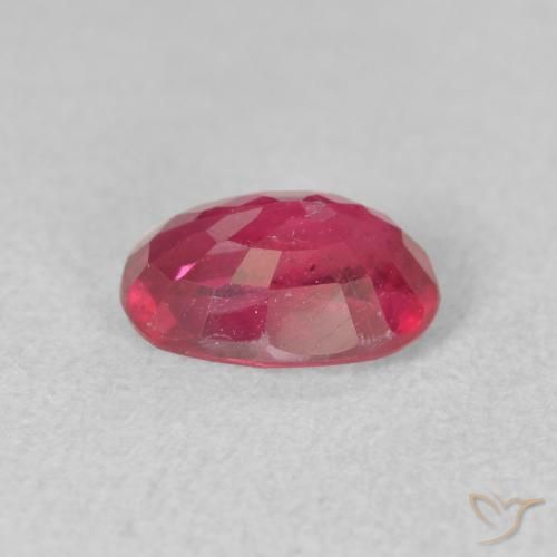 Rubi Rosa Avermelhado Profundo Natural 1.58ct, oval, VS-SI