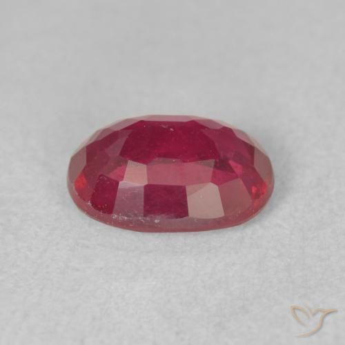 Rubi Vermelho rosado Natural 1.73ct, oval, VS-SI