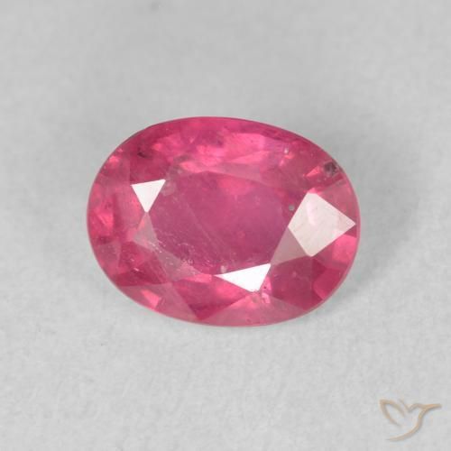 Rubi Vermelho rosado Natural 1.71ct, oval, VS-SI