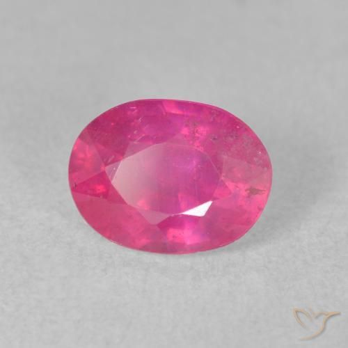 Rubi Rosa quente Natural 1.76ct, oval, VS-SI