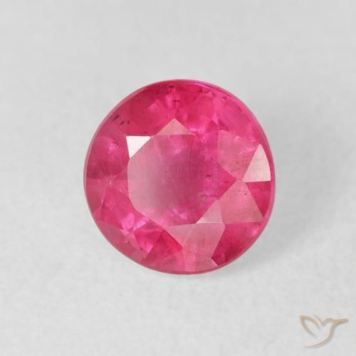 Rubi Vermelho rosado Natural 1.92ct, Redondo, VS-SI