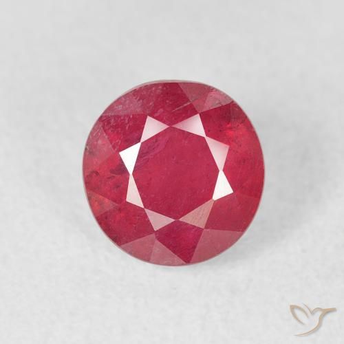 1.51ct Natural rosa avermelhado Rubi, Redondo, VS-SI