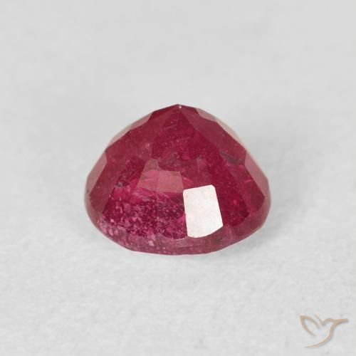 Rubi rosa avermelhado Natural 1.51ct, Redondo, VS-SI