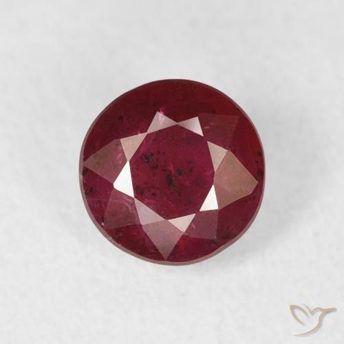 1.14ct Natural Vermelho brilhante Rubi, Redondo, VS-SI