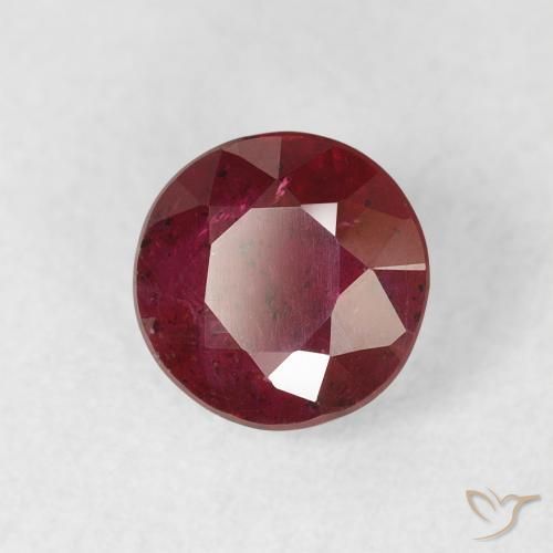 Rubi Vermelho brilhante Natural 1.14ct, Redondo, VS-SI