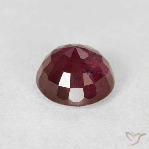 Rubi Vermelho brilhante Natural 1.14ct, Redondo, VS-SI