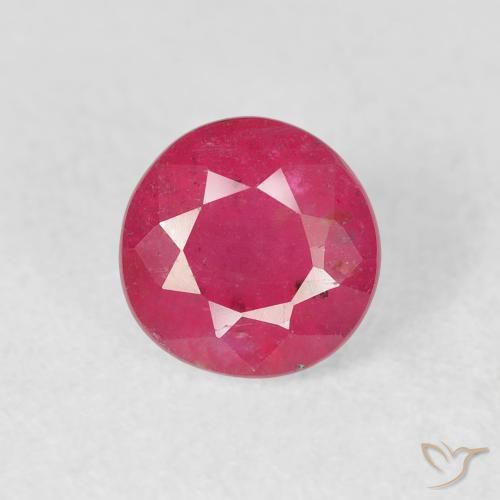 1.40ct Natural rosa avermelhado Rubi, Redondo, VS-SI