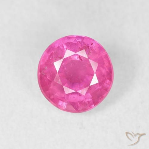 0.98ct Natural Rosa quente Rubi, Redondo, VS-SI
