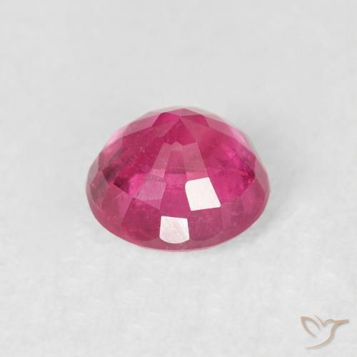 Rubi Rosa quente Natural 0.98ct, Redondo, VS-SI
