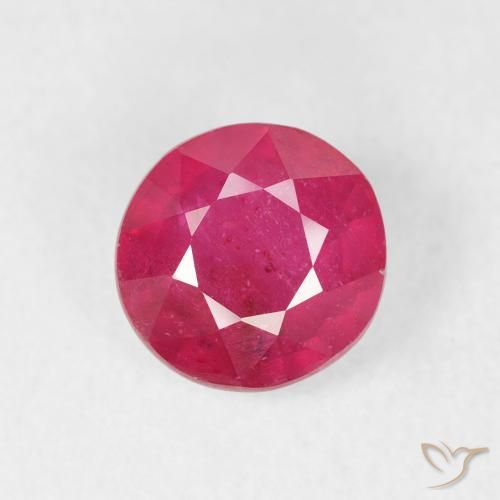 1.72ct Natural Vermelho rosado Rubi, Redondo, VS-SI
