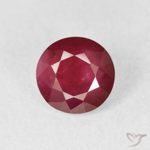 1.63ct Natural Sangue vermelho Rubi, Redondo, VS-SI