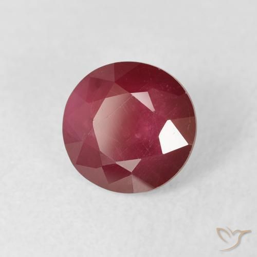 Rubi Sangue vermelho Natural 1.63ct, Redondo, VS-SI