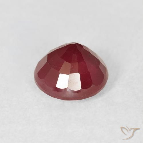 Rubi Sangue vermelho Natural 1.63ct, Redondo, VS-SI