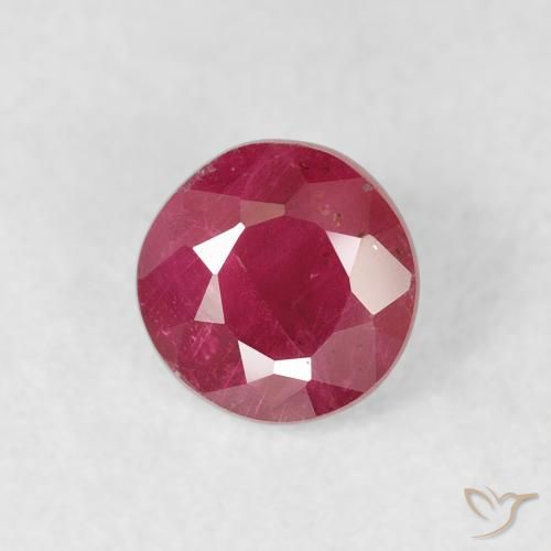 1.09ct Natural rosa avermelhado Rubi, Redondo, VS-SI