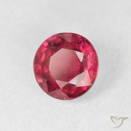 Rubi vermelho médio Natural 1.36ct, Redondo, VS-SI