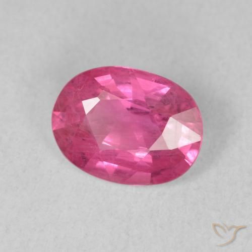 Rubi rosa avermelhado Natural 1.50ct, oval, VS-SI