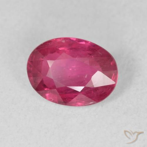Rubi Rosa escuro Natural 1.56ct, oval, VS-SI
