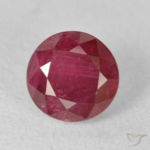 2.74ct Natural Jam Red Rubi, Redondo, VS-SI