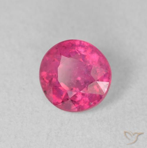 Rubi Rosa quente Natural 1.18ct, Redondo, VS-SI