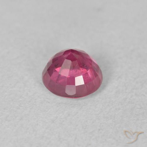Rubi Rosa quente Natural 0.90ct, Redondo, VS-SI