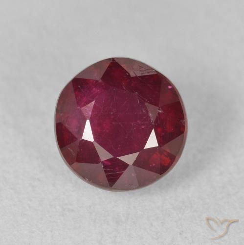 2.04ct Natural Vinho vermelho Rubi, Redondo, VS-SI