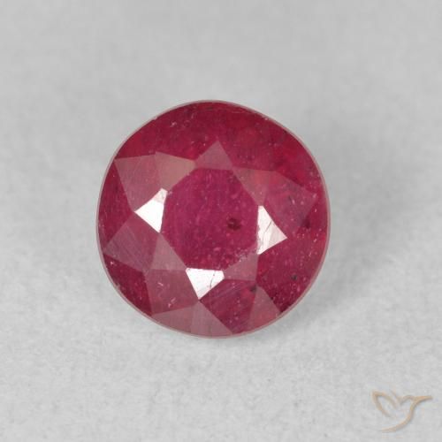 1.79ct Natural vermelho médio Rubi, Redondo, VS-SI