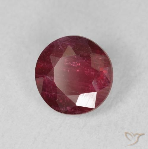 Rubi Vermelho escuro Natural 1.46ct, Redondo, VS-SI