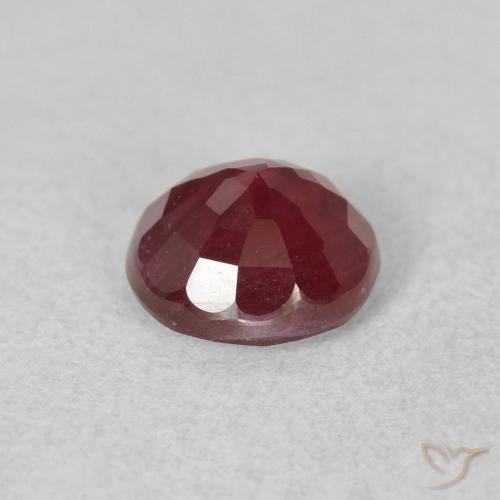 Rubi Vermelho escuro Natural 1.46ct, Redondo, VS-SI