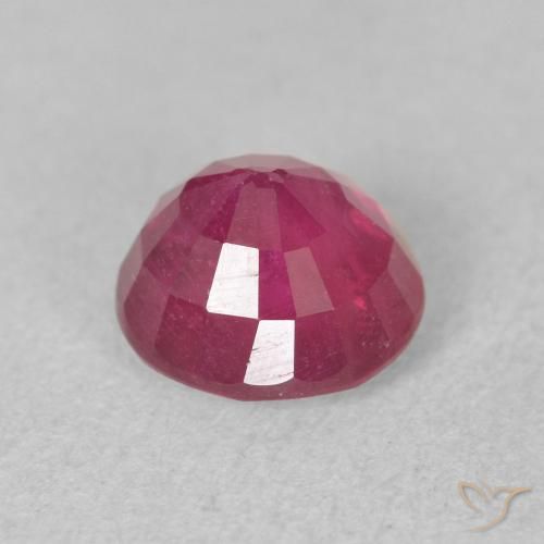 Rubi rosa avermelhado Natural 2.20ct, Redondo, VS-SI