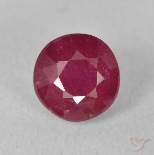 2.33ct Natural Vermelho escuro Rubi, Redondo, VS-SI
