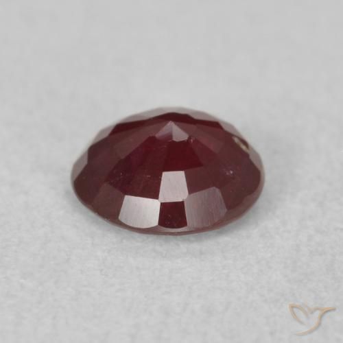 Rubi Vermelho escuro Natural 0.86ct, Redondo, VS-SI
