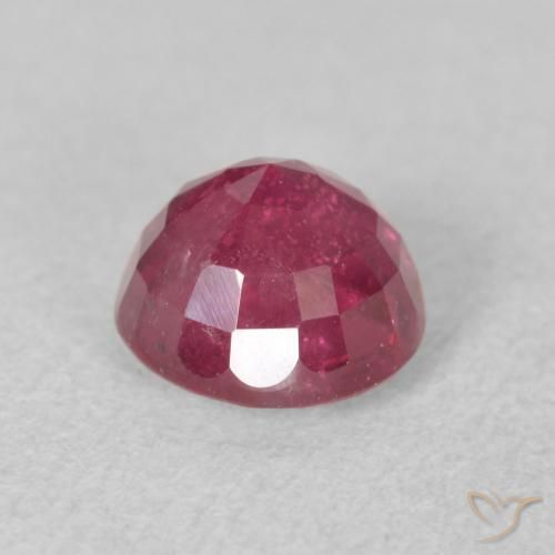 Rubi rosa avermelhado Natural 1.99ct, Redondo, VS-SI