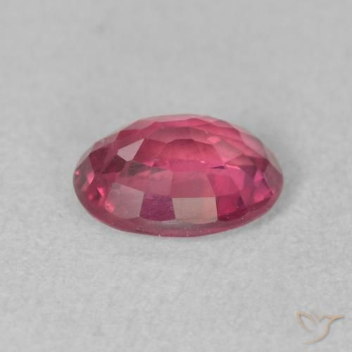 Rubi rosa avermelhado Natural 1.59ct, oval, VS-SI