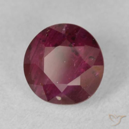 Rubi Vermelho escuro Natural 1.58ct, Redondo, VS-SI