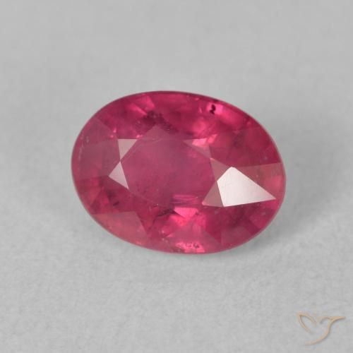 Rubi rosa avermelhado Natural 2.03ct, oval, VS-SI