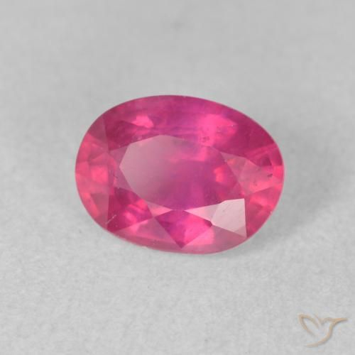 Rubi Luz vermelha Natural 1.53ct, oval, VS-SI