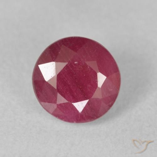 1.88ct Natural Rosa Avermelhado Profundo Rubi, Redondo, VS-SI