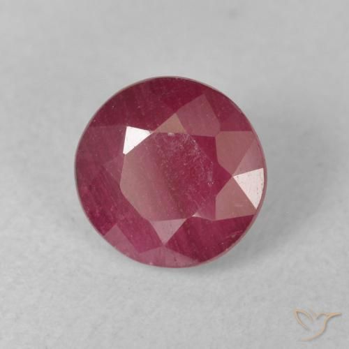 Rubi Rosa Avermelhado Profundo Natural 1.88ct, Redondo, VS-SI